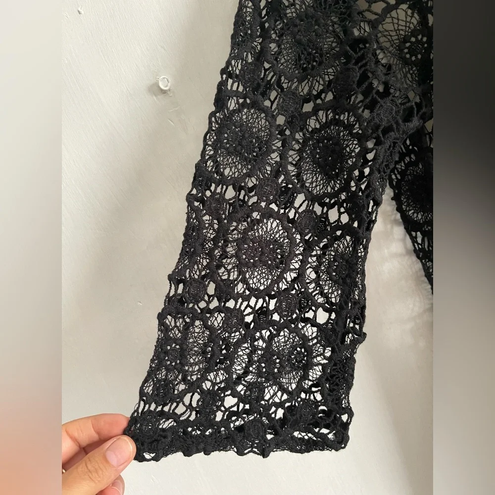 Mud Pie crochet swim coverup